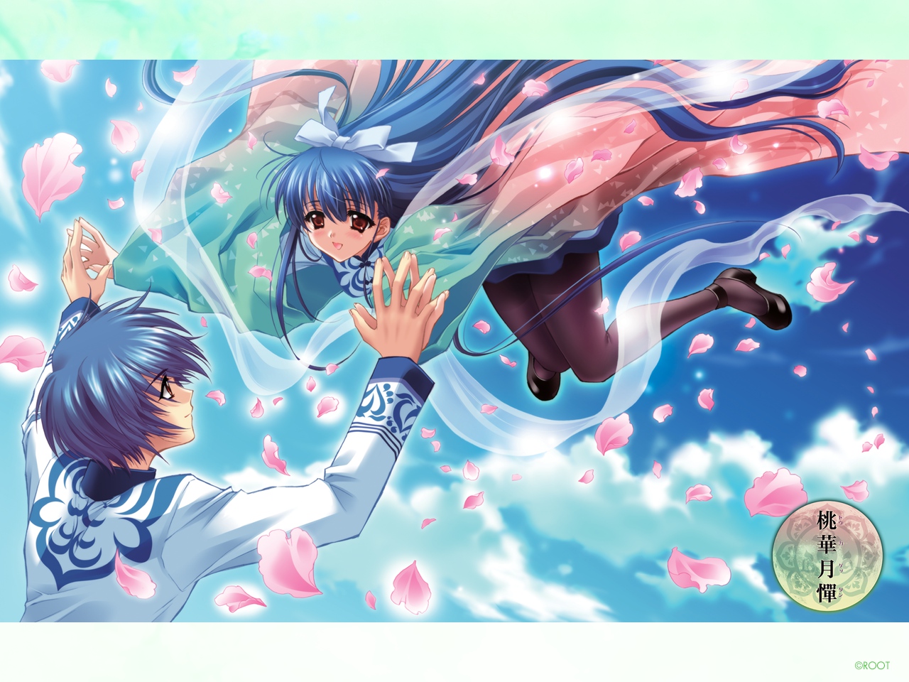 blue_hair, carnelian, kamiazuma_touka, kawakabe_momoka, long_hair, touka_gettan