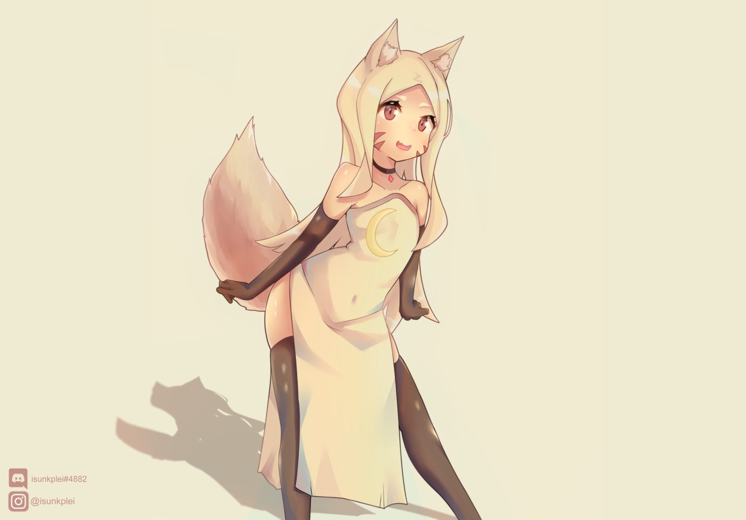 animal_ears, foxgirl, isunkplei, loli, long_hair, red_eyes, sewayaki_kitsune_no_senko-san, shiro_(sewayaki_kitsune_no_senko-san)