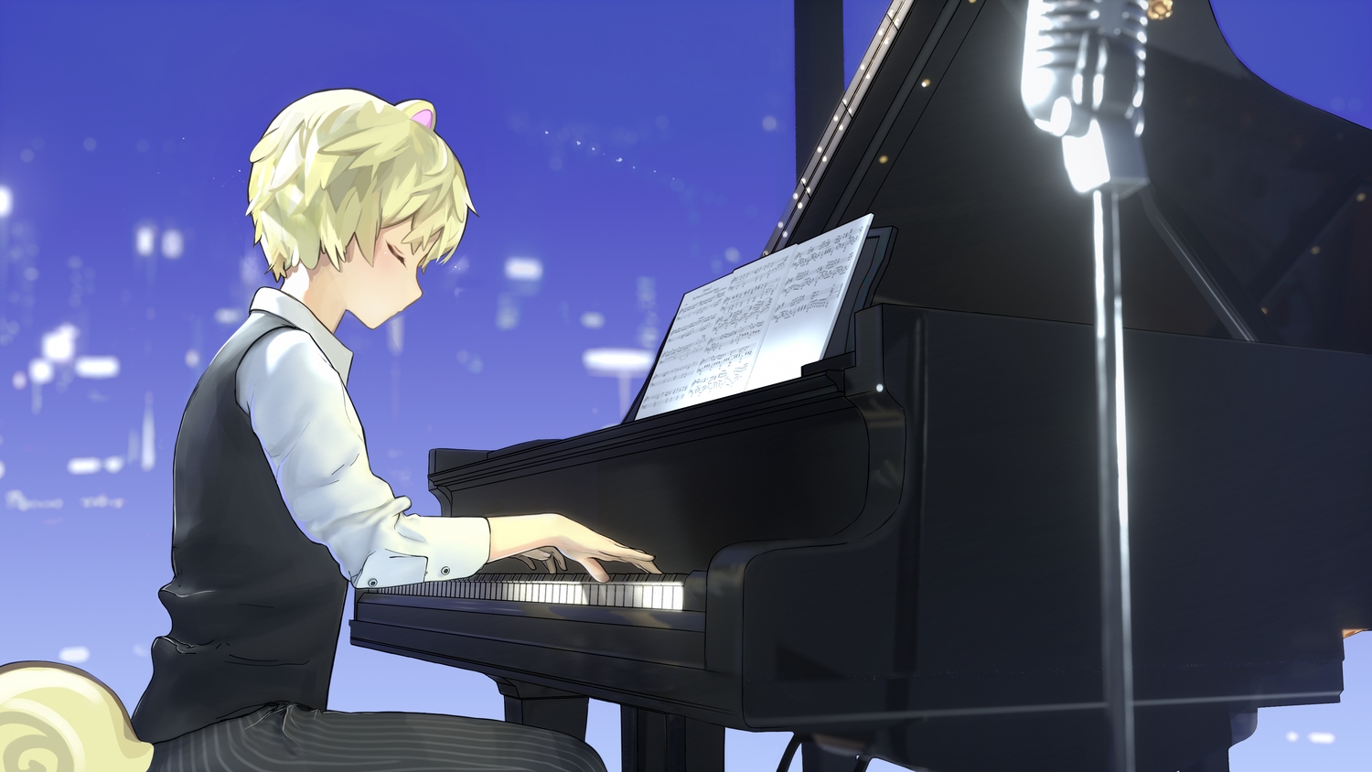 all_male, anthropomorphism, daodian_ji, doubutsu_no_mori, instrument, jun_(doubutsu_no_mori), male, piano