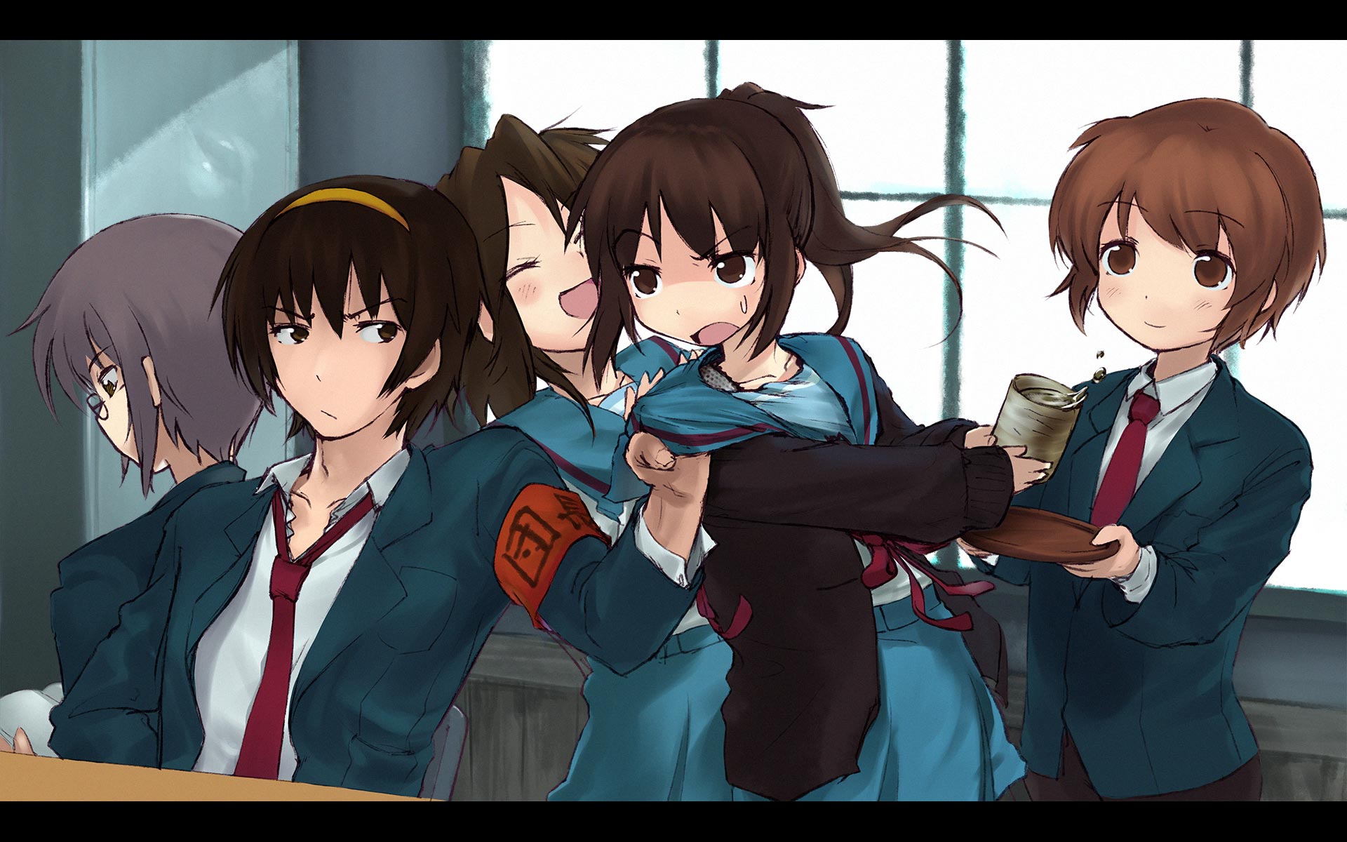 asahina_mikuru, genderswap, group, koizumi_itsuki, kyon, kyonko, male, nagato_yuki