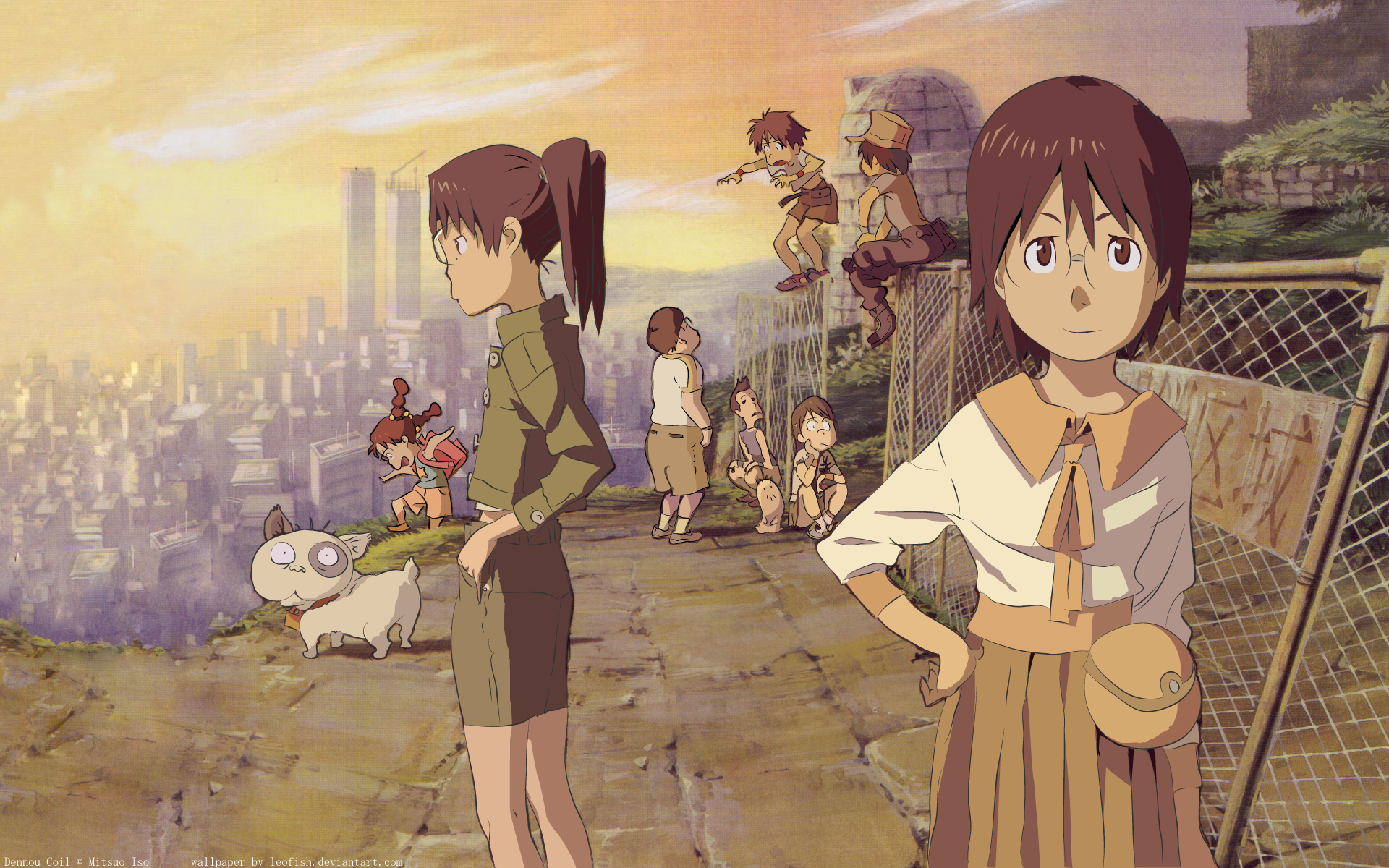 amasawa_yuko, animal, dennou_coil, densuke, dog, hashimoto_fumie, okonogi_yuko