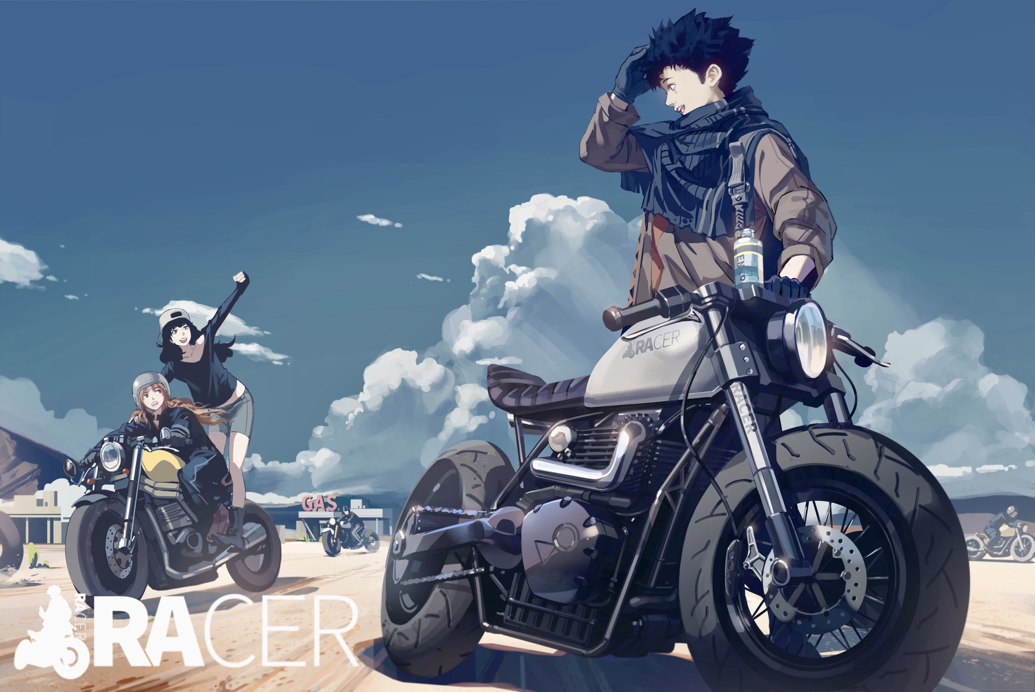 86_(nononononoway), desert, drink, male, motorcycle, original