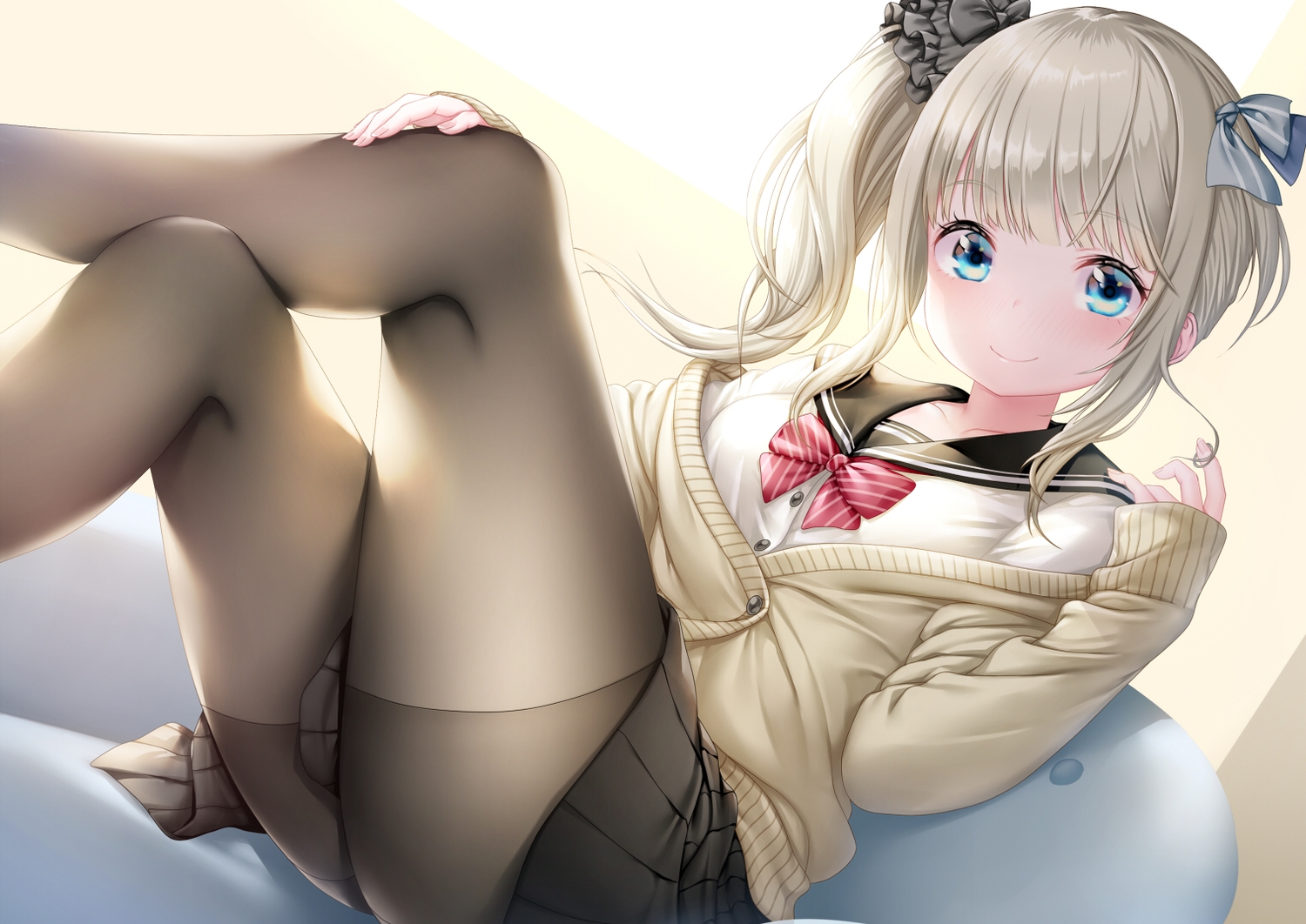 aliasing, original, pantyhose, school_uniform, zizi_(zz22)