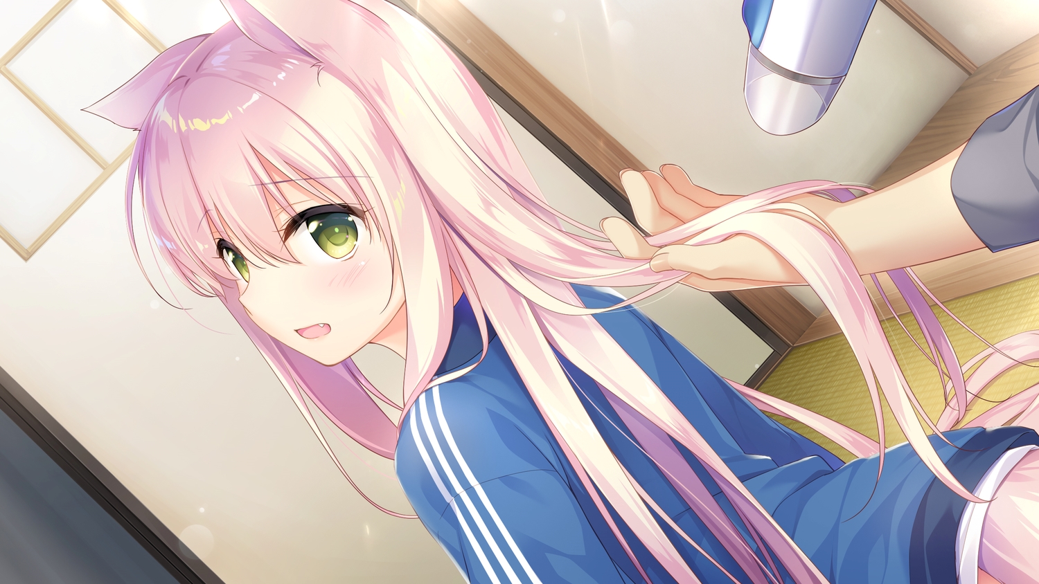 animal_ears, game_cg, kemono_musume_no_sodatekata, motomiya_mitsuki, sakuraba_iroha, sweet&tea, wolfgirl
