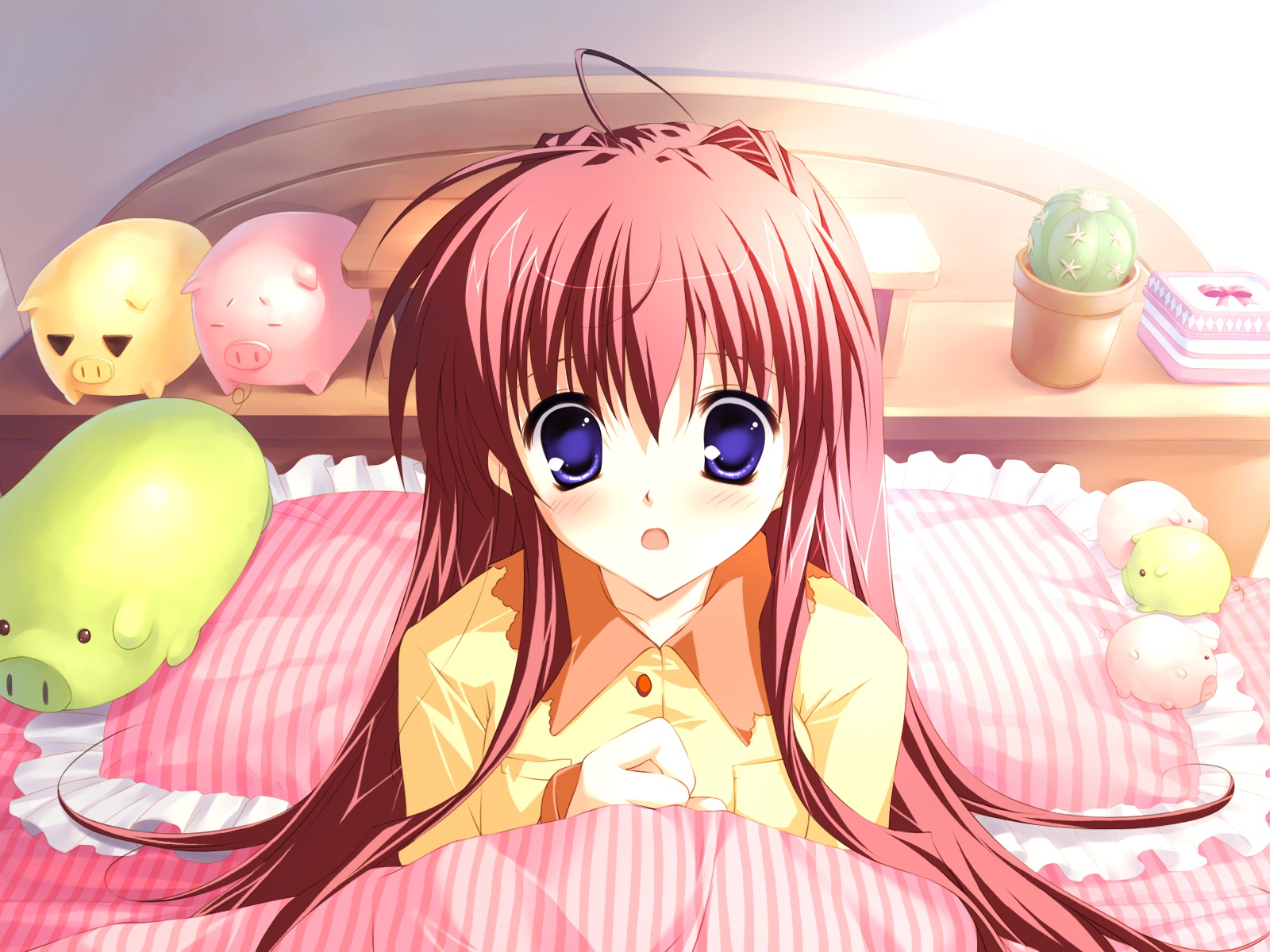 asakura_nanao, game_cg, lyrical_lyric, marmalade, mikeou, pajamas