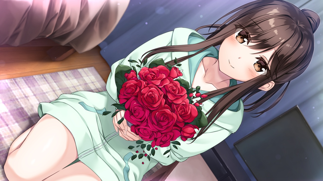 flowers, futagawa_haru, game_cg, hibiki_works, hood, oryou, pajamas, re_cation_~melty_healing~