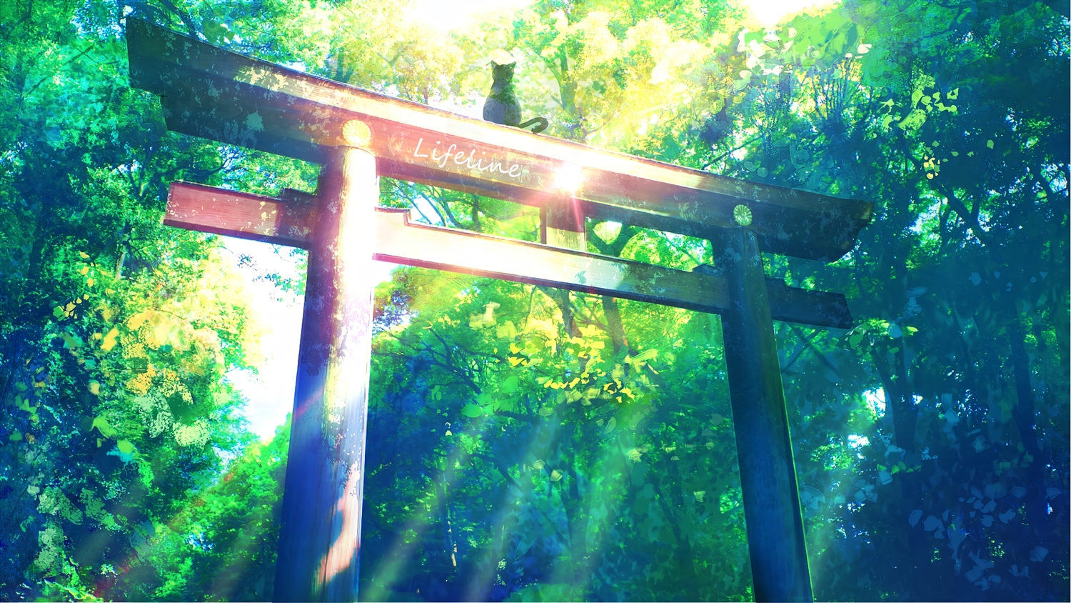 animal, cat, forest, green, lifeline, no_humans, original, signed