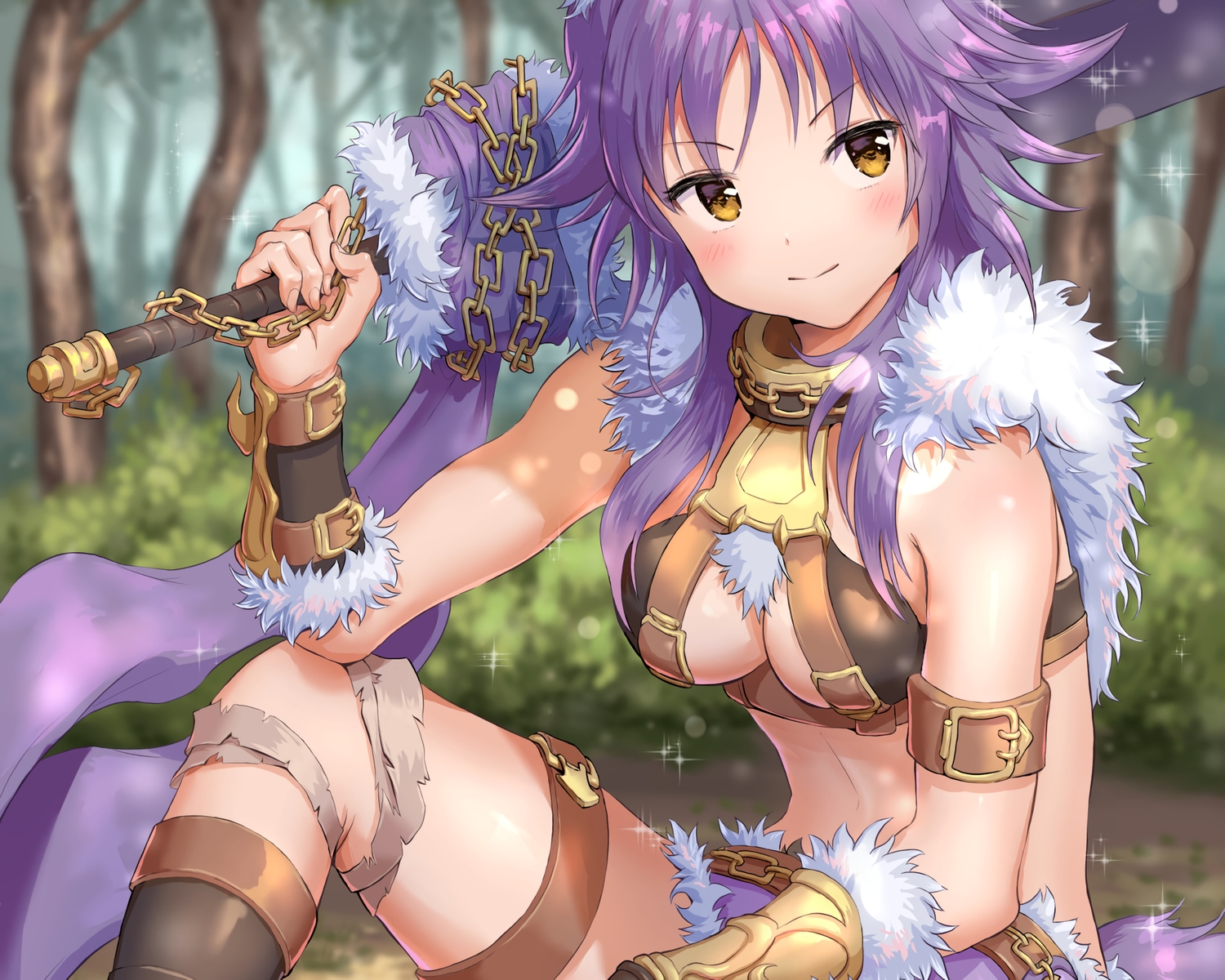 aki_makoto, animal_ears, armor, bandage, blush, boots, breasts, brown_eyes