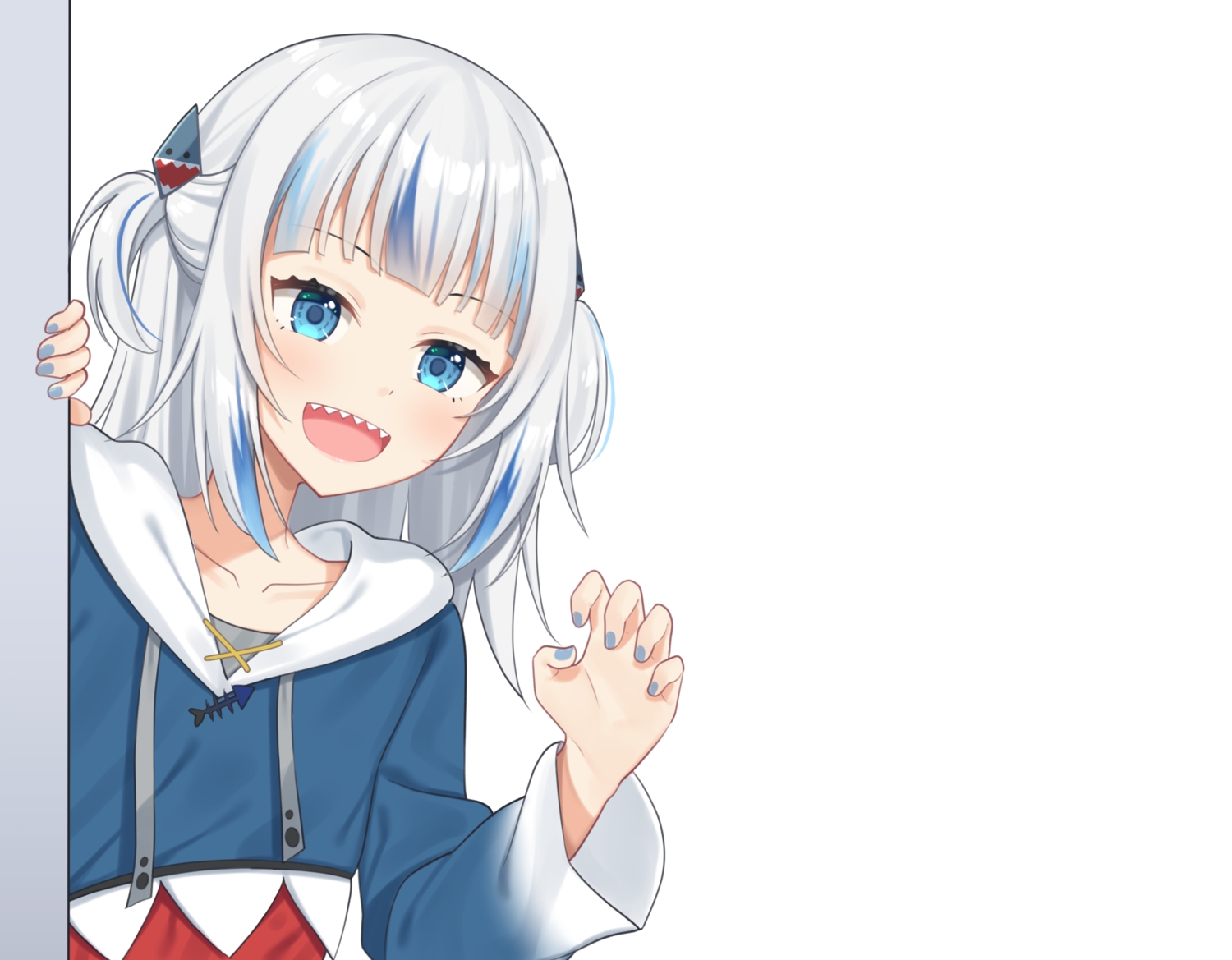 aqua_eyes, close, gawr_gura, hololive, hood, rynzfrancis, short_hair, twintails