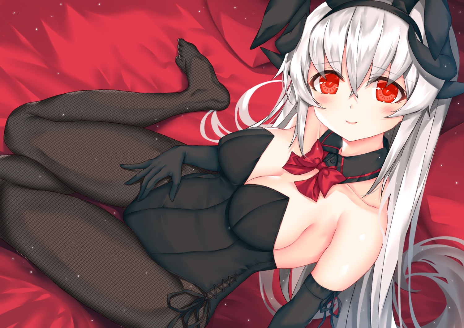 animal_ears, bow, bunny_ears, bunnygirl, elbow_gloves, fate/grand_order, fate_(series), gloves