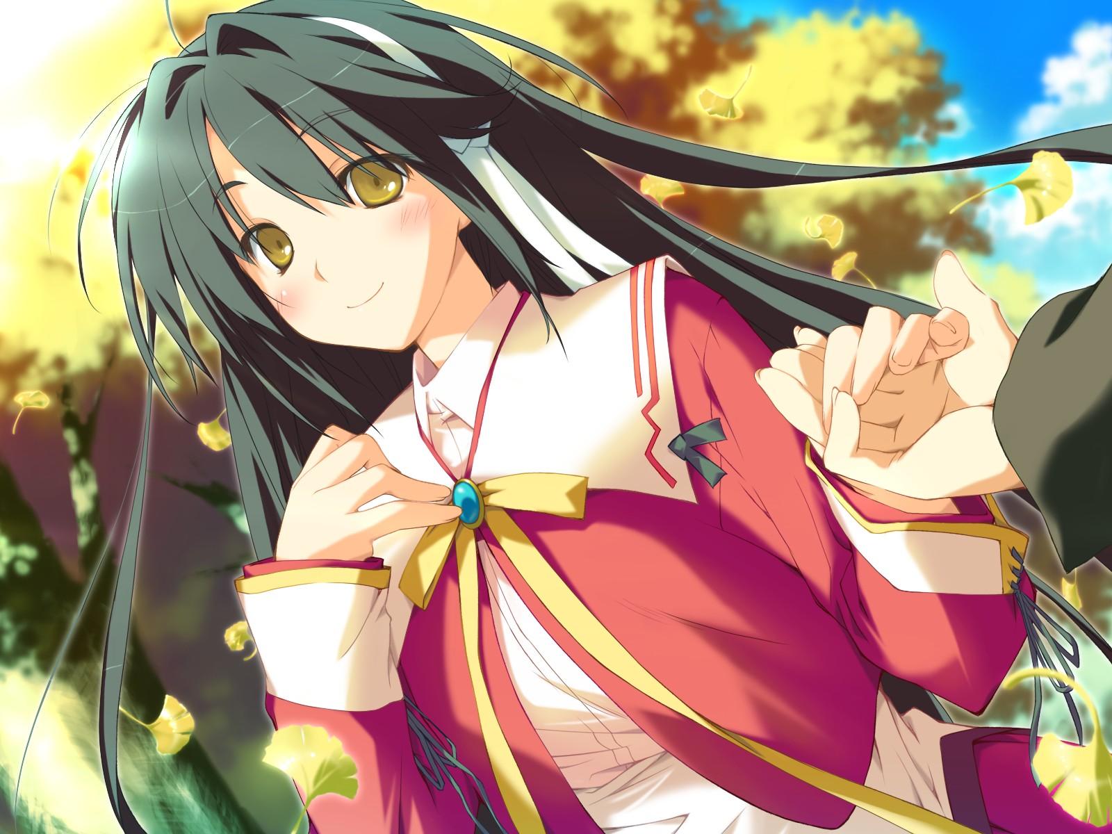autumn, black_hair, blush, favorite, game_cg, happy_margaret!, kitanoji_nozomi, kokonoka