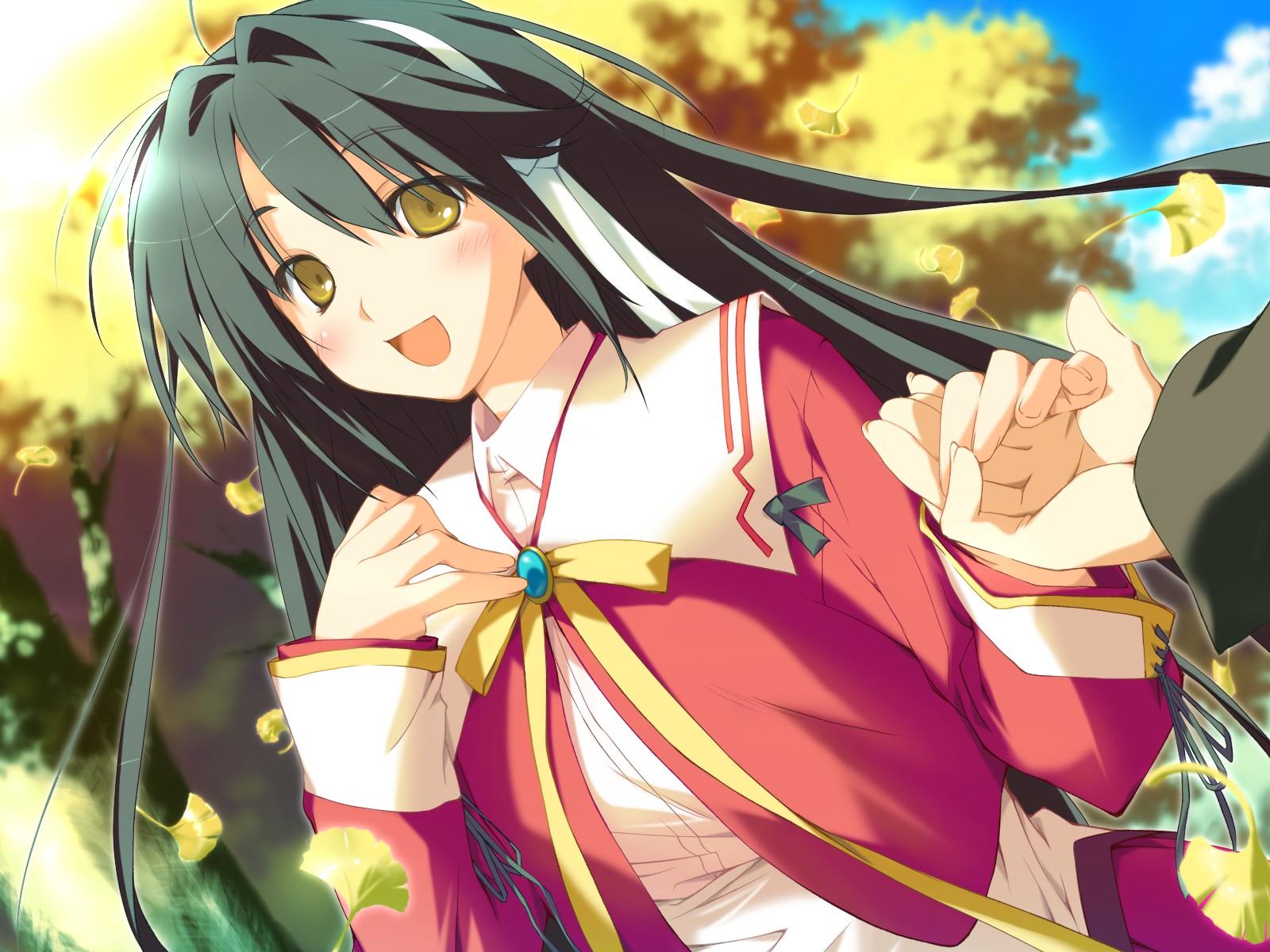 autumn, black_hair, blush, favorite, game_cg, happy_margaret!, kitanoji_nozomi, kokonoka