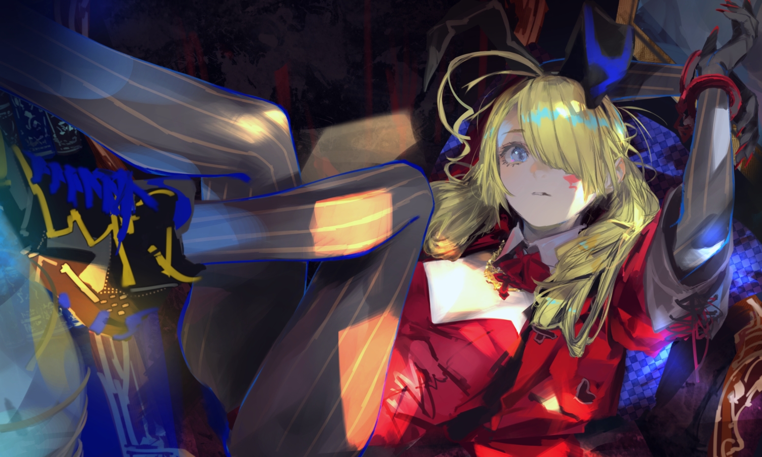animal_ears, blonde_hair, blue_eyes, bondage, bunny_ears, bunnygirl, headband, kiriyama