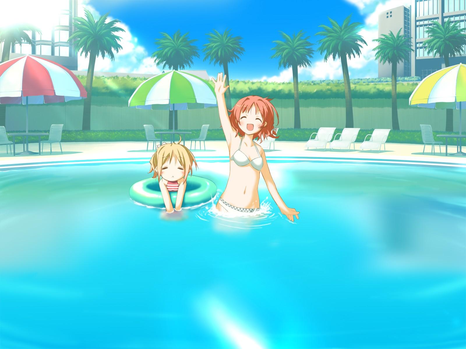 amagahara_inaho, bikini, blonde_hair, favorite, game_cg, happy_margaret!, kokonoka, minahase_karin