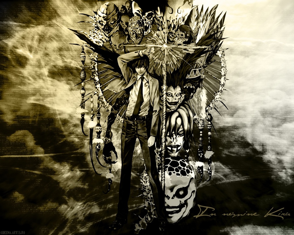 all_male, death_note, male, ryuk, yagami_light