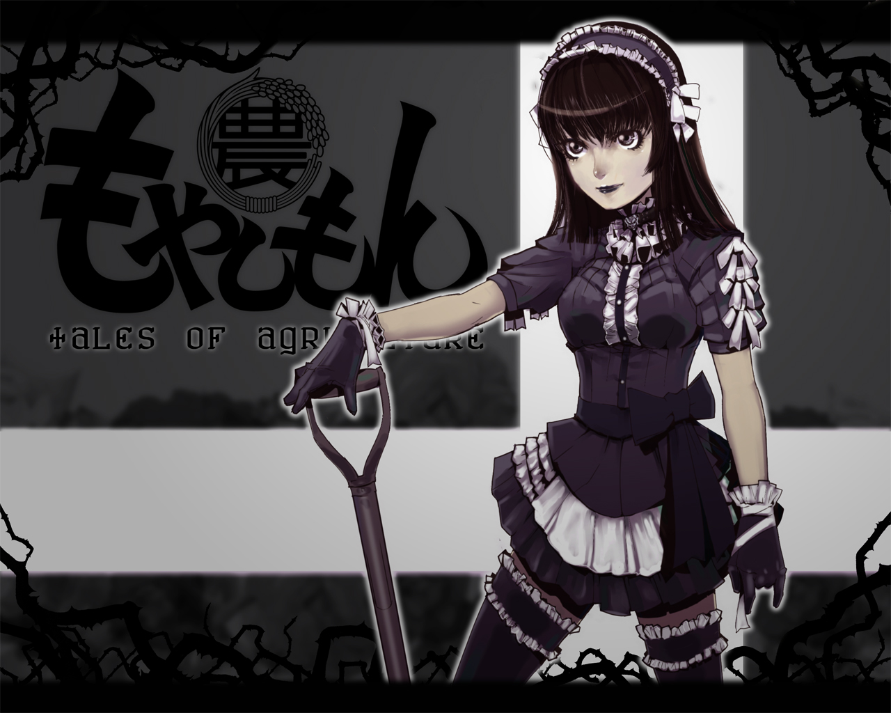 all_male, black, gothic, male, moyashimon, otoko_no_ko, thighhighs, yuuki_kei
