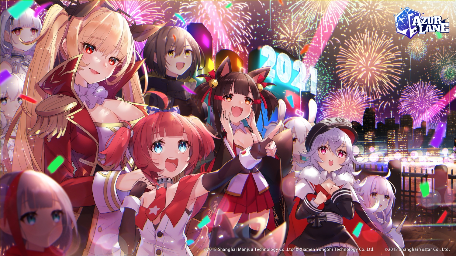 admiral_graf_spee_(azur_lane), akagi-chan_(azur_lane), animal_ears, anthropomorphism, aqua_eyes, azur_lane, baltimore_(azur_lane), blonde_hair