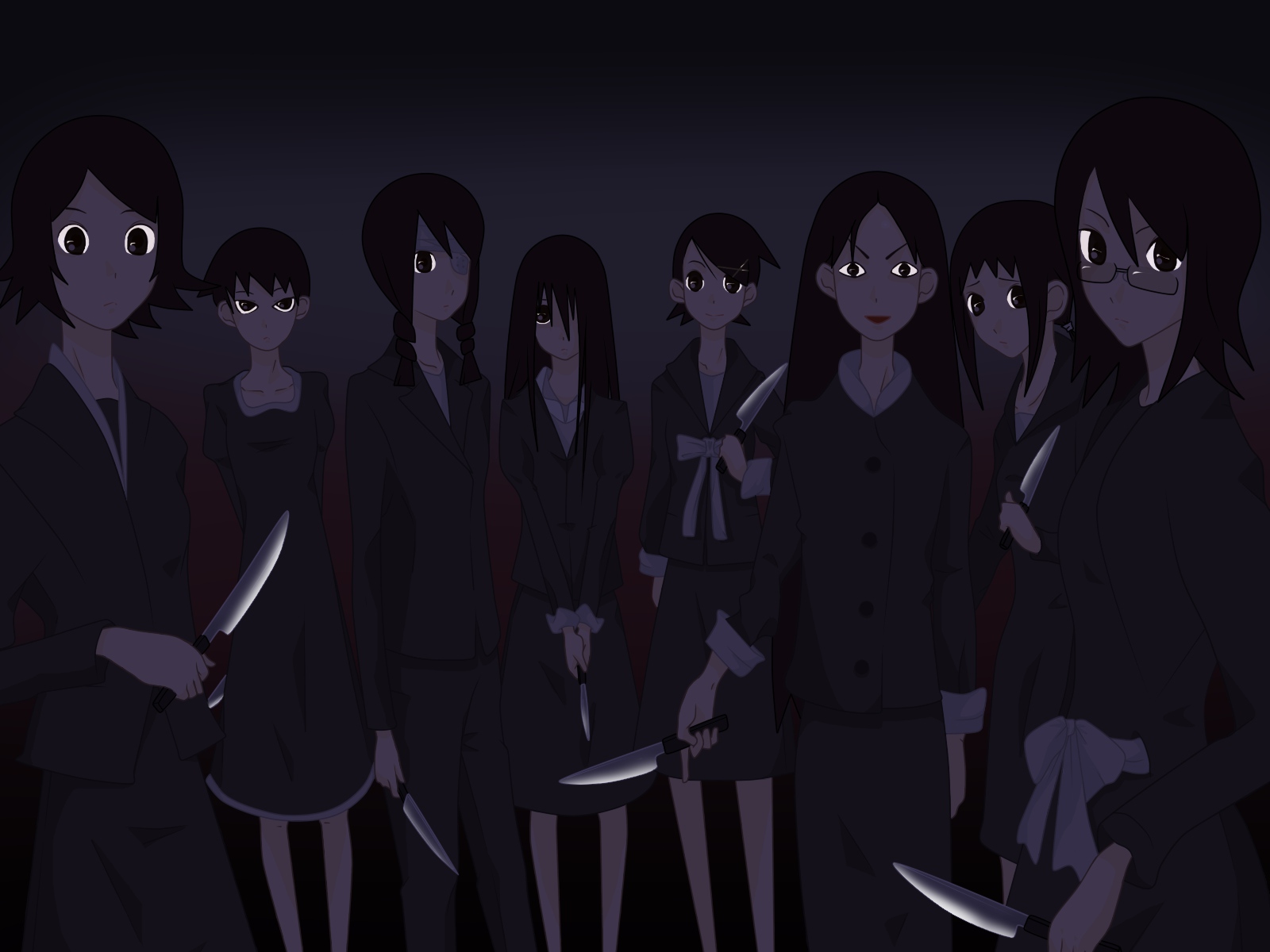 dark, fujiyoshi_harumi, fuura_kafuka, hito_nami, kaga_ai, kitsu_chiri, knife, kobushi_abiru