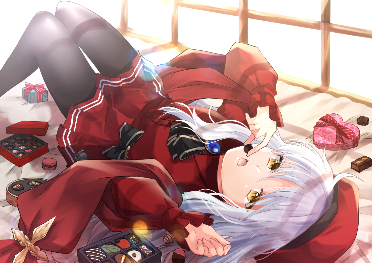candy, caren_hortensia, chocolate, fate/grand_order, fate_(series), hat, iroha_(shiki), long_hair