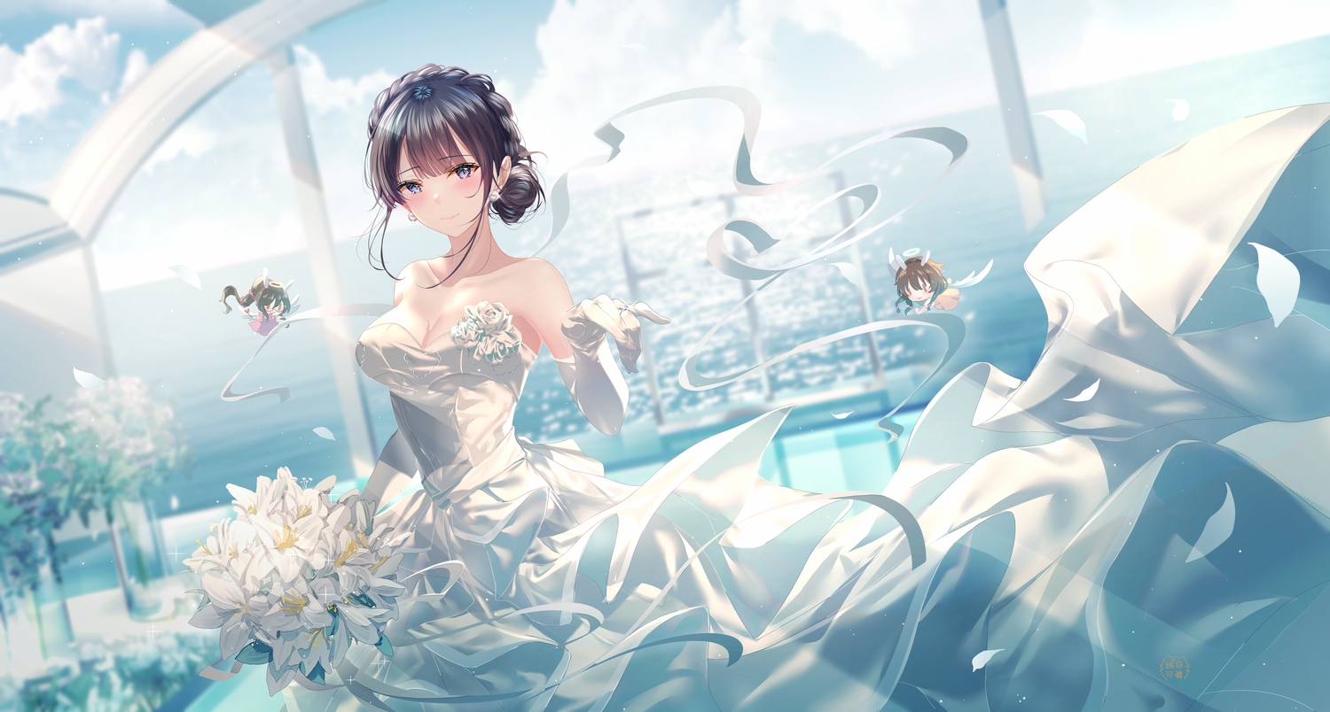 junpaku_karen, makinohara_shouko, seishun_buta_yarou, wedding_attire