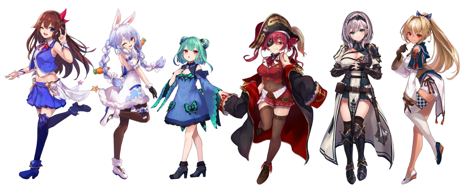 animal_ears, armor, blonde_hair, blue_eyes, blue_hair, blush, boots, braids
