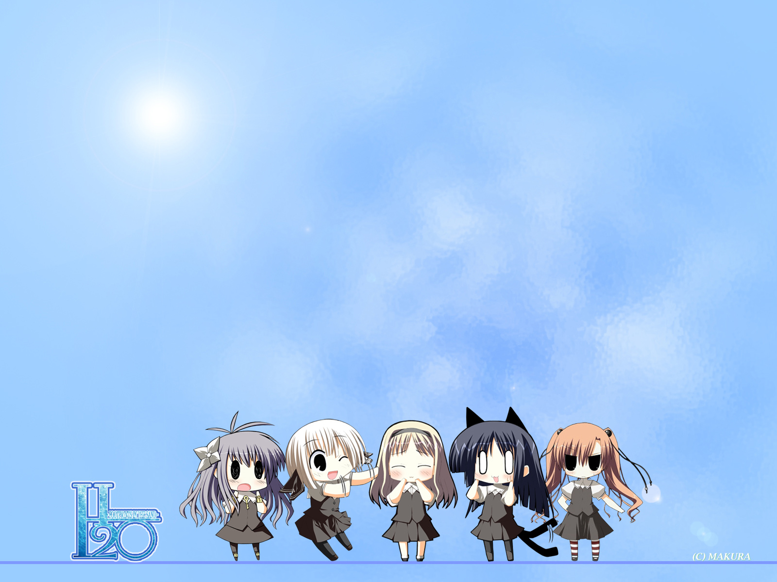 blue, chibi, h2o_footprints_in_the_sand, kagura_hinata, kohinata_hayami, otoha, tabata_yui, yakumo_hamaji