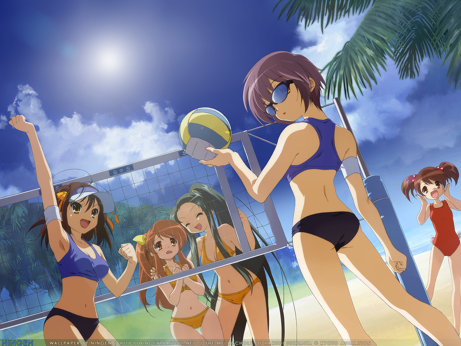 asahina_mikuru, ikeda_shouko, kyon_no_imouto, nagato_yuki, suzumiya_haruhi, suzumiya_haruhi_no_yuutsu, swimsuit, tsuruya