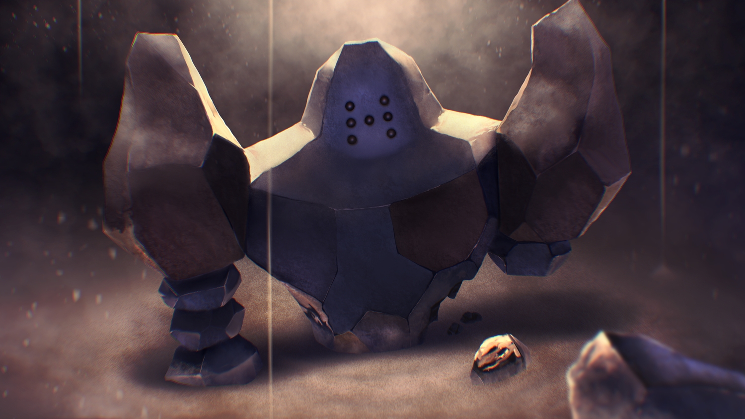brown, close, dark, higa-tsubasa, no_humans, pokemon, polychromatic, regirock