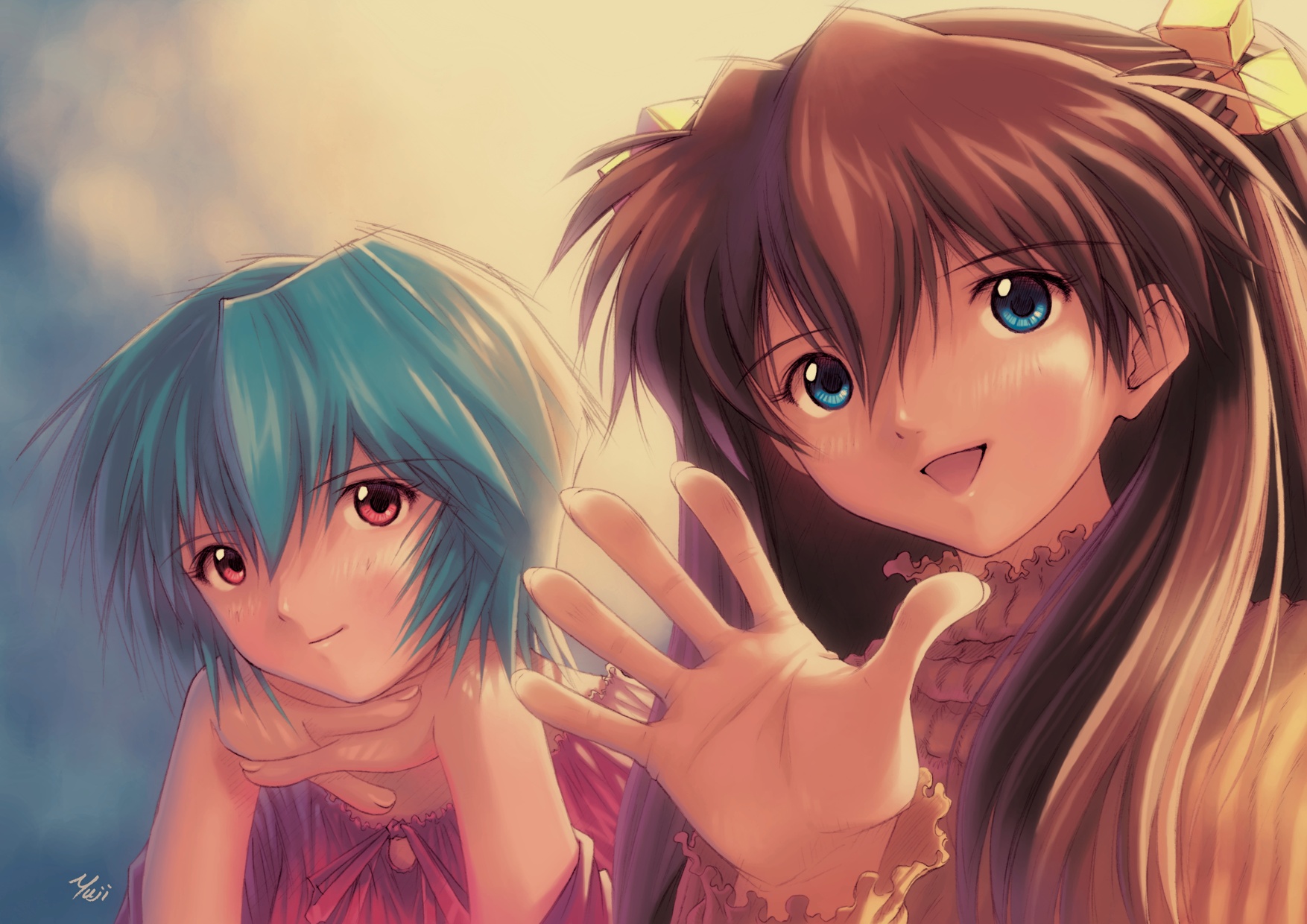 ayanami_rei, kobayashi_yuji, neon_genesis_evangelion, soryu_asuka_langley