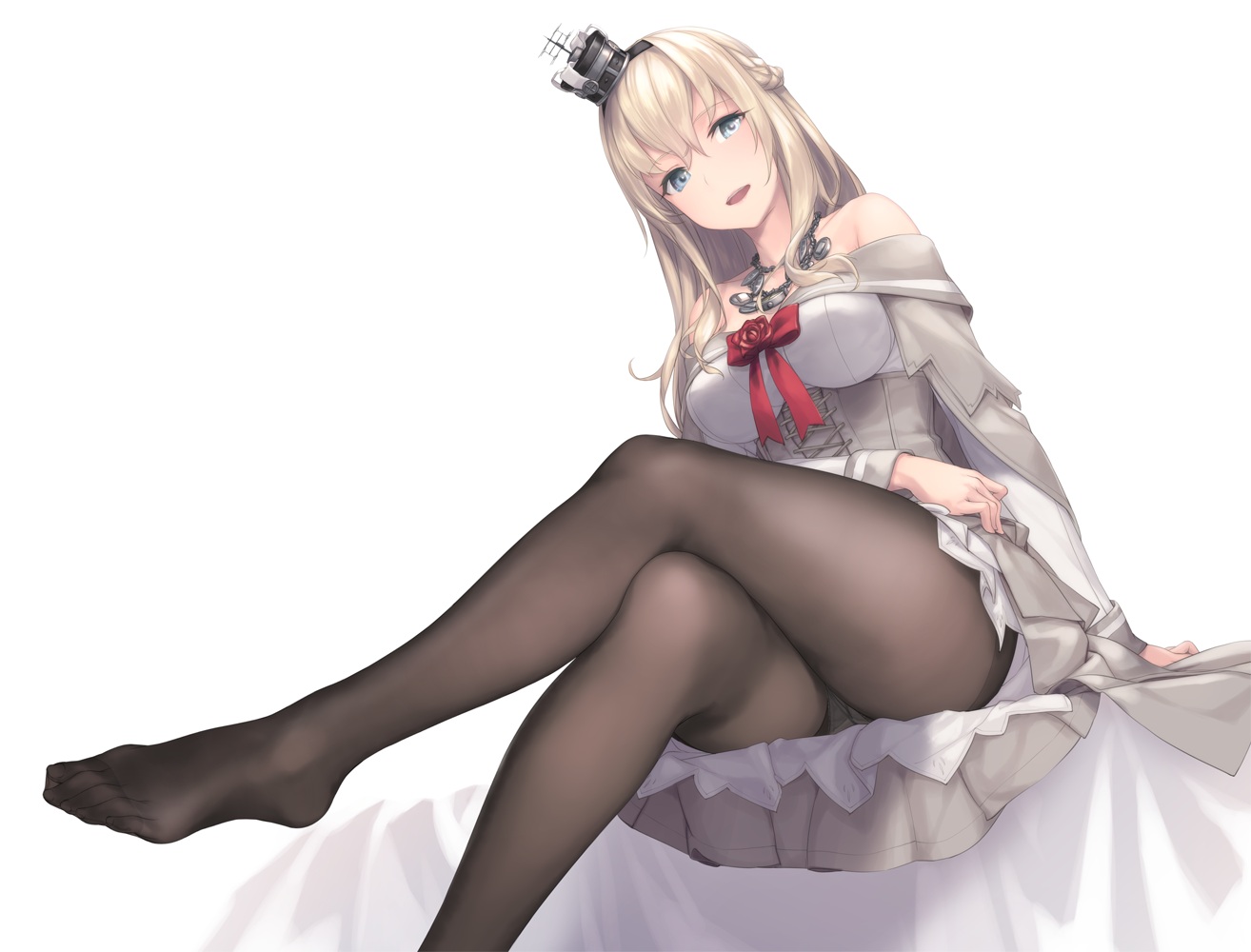anthropomorphism, braids, brown_hair, crown, headband, hms_warspite_(kancolle), kantai_collection, long_hair