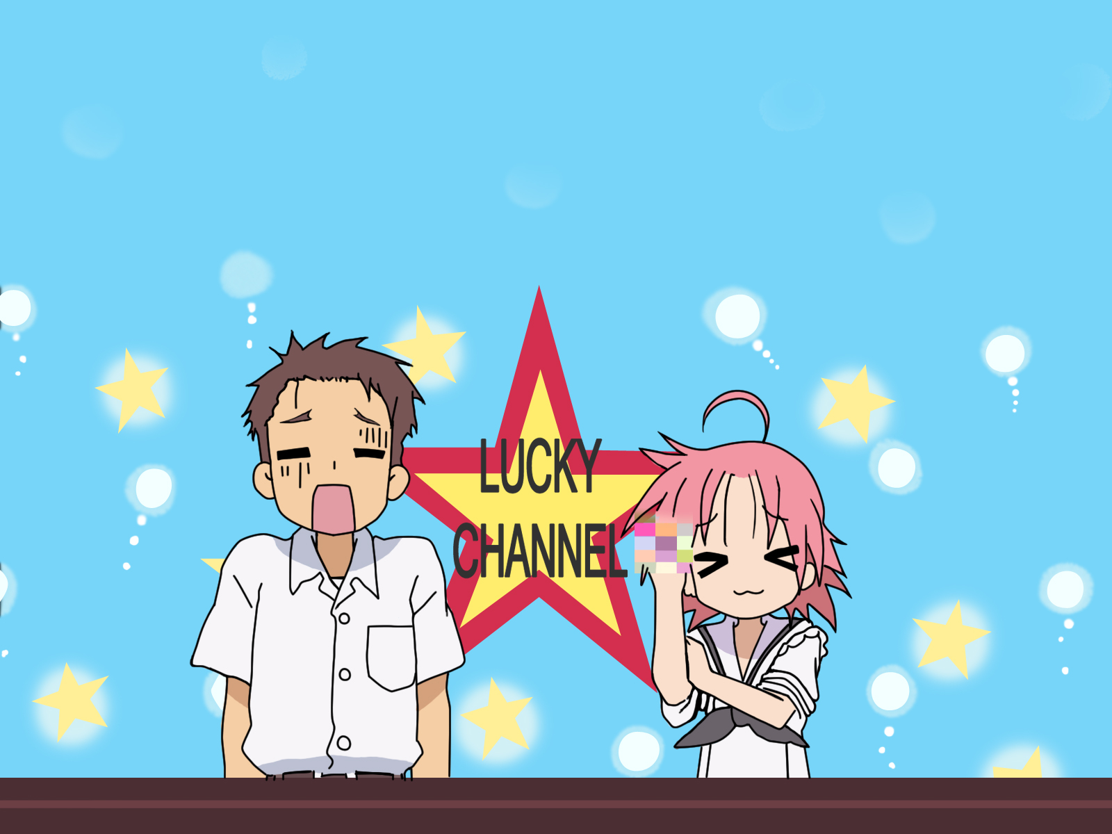 kogami_akira, lucky_channel, lucky_star, pink_hair, shiraishi_minoru