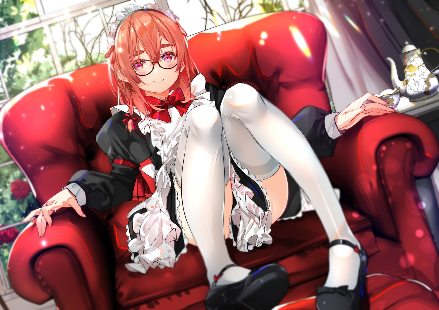 glasses, kanojo_okarishimasu, maid, sakurasawa_sumi, sydus
