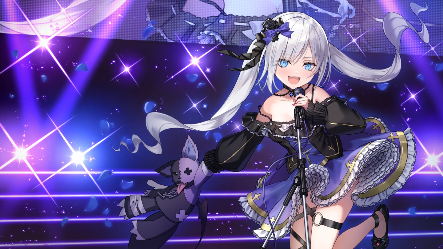 aqua_eyes, bettle_(b_s_a_n), choker, doll, dress, garter, goth-loli, gray_hair