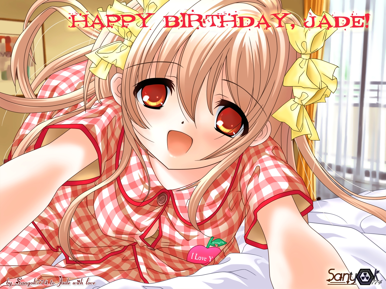 bed, forget_me_not, itou_noiji, long_hair, pajamas, tagme, vector