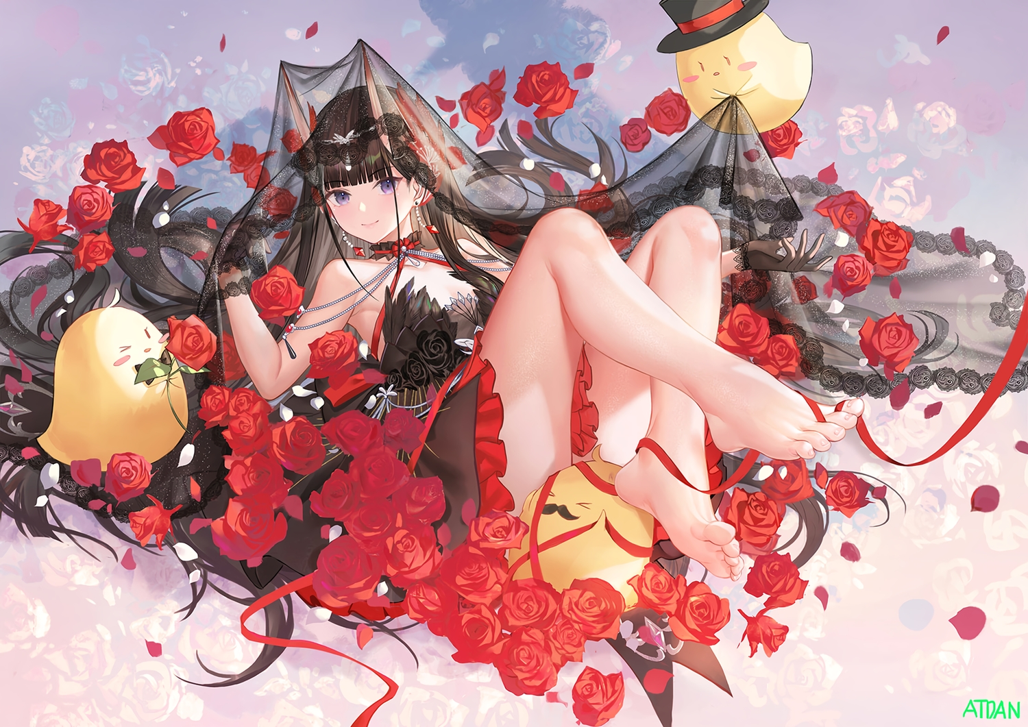 animal, anthropomorphism, atdan, azur_lane, barefoot, bird, brown_hair, demon