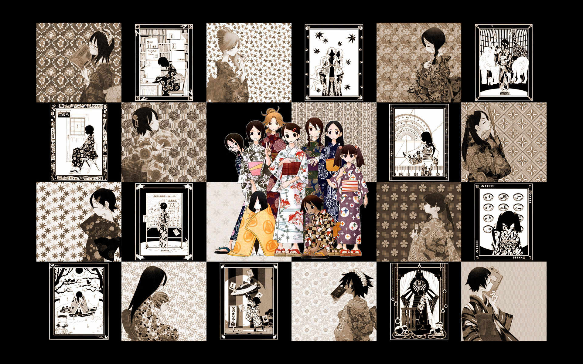 fujiyoshi_harumi, fuura_kafuka, hito_nami, japanese_clothes, kimura_kaere, kitsu_chiri, kobushi_abiru, komori_kiri