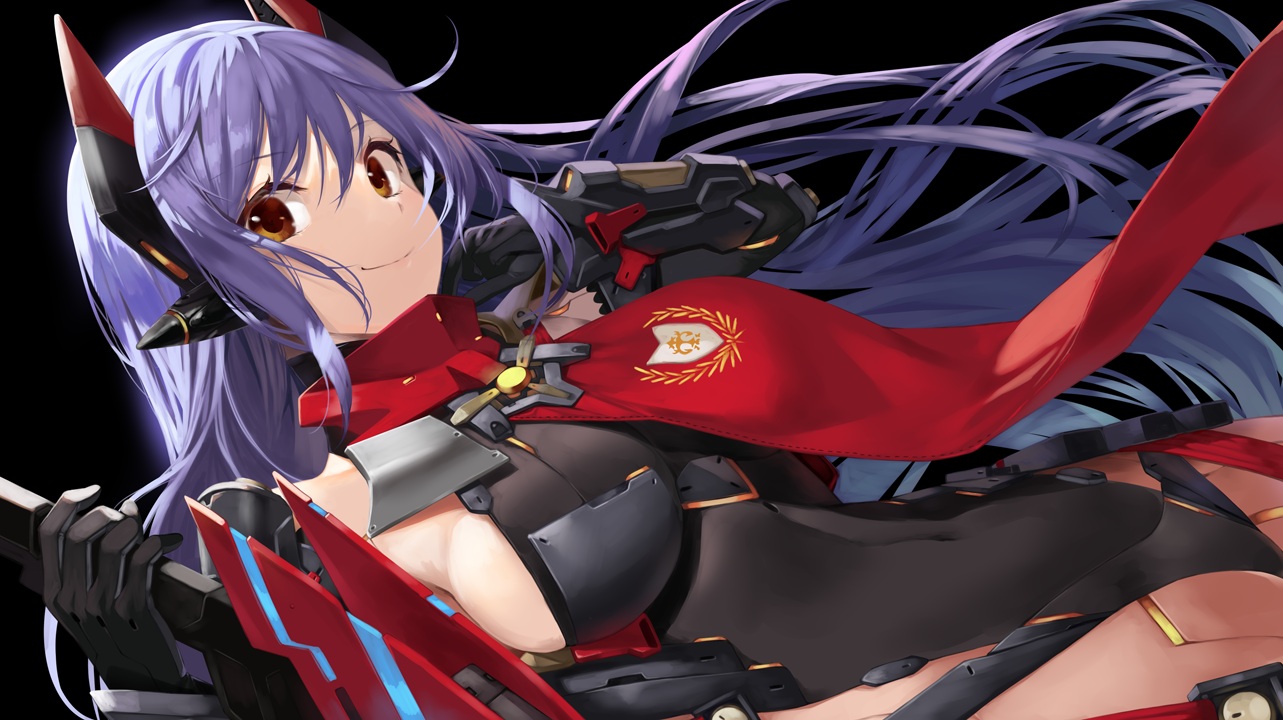 armor, black, breasts, brown_eyes, close, gloves, hana_(xenoblade), headdress