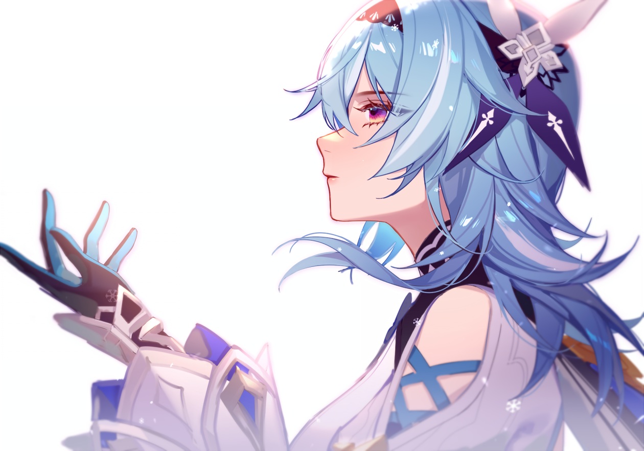 blue_hair, close, eula_lawrence, genshin_impact, gloves, headband, jesse_(pixiv34586727), long_hair