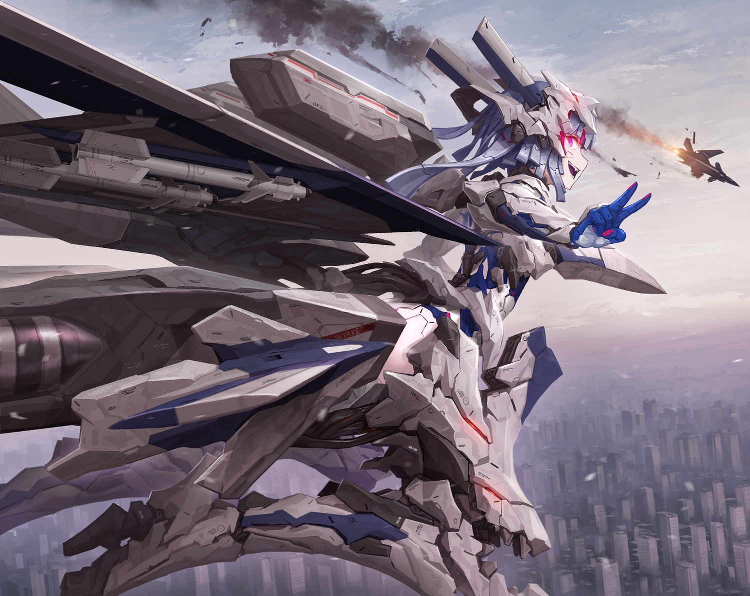 ace_combat, anthropomorphism, mechagirl, tom-neko_(zamudo_akiyuki)