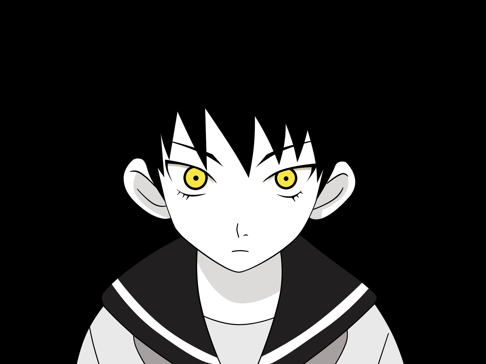 black, dark, mitama_mayo, sayonara_zetsubou_sensei, vector