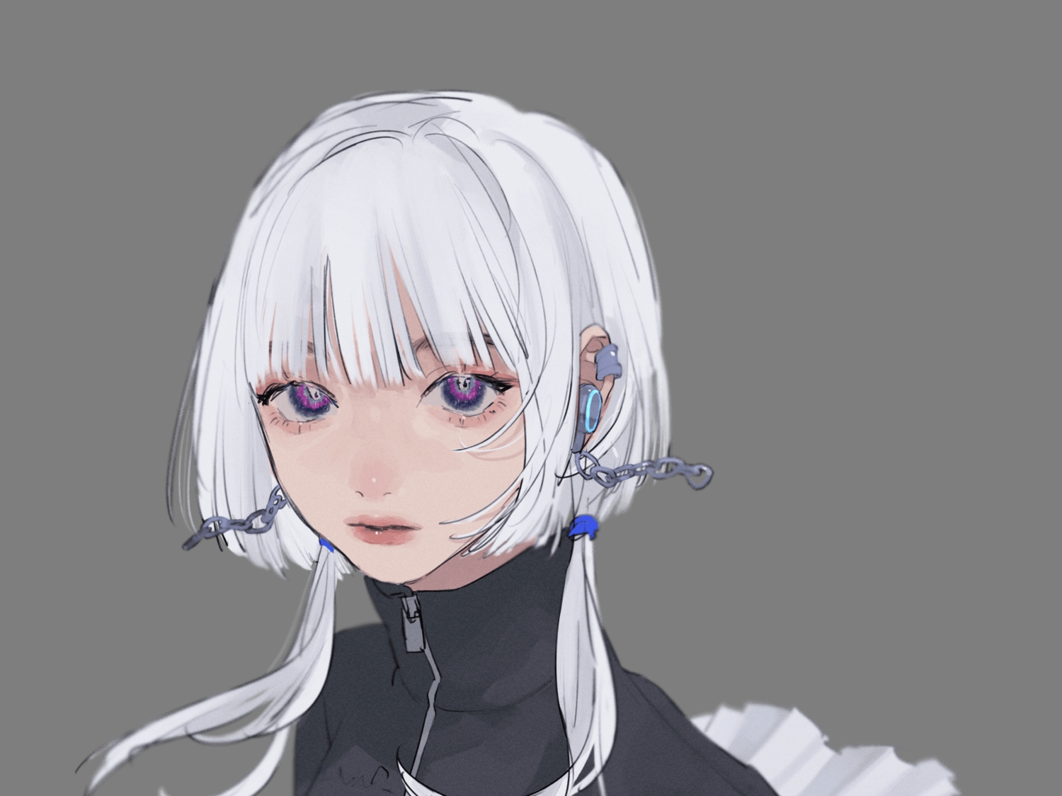 cevio, chain, close, kafu_(cevio), kamitsubaki_studio, purple_eyes, tami_moon, transparent