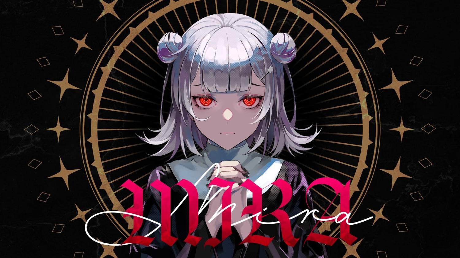 gray_hair, koharu_rikka, nun, ram_(ramlabo), red_eyes, short_hair, synthesizer_v