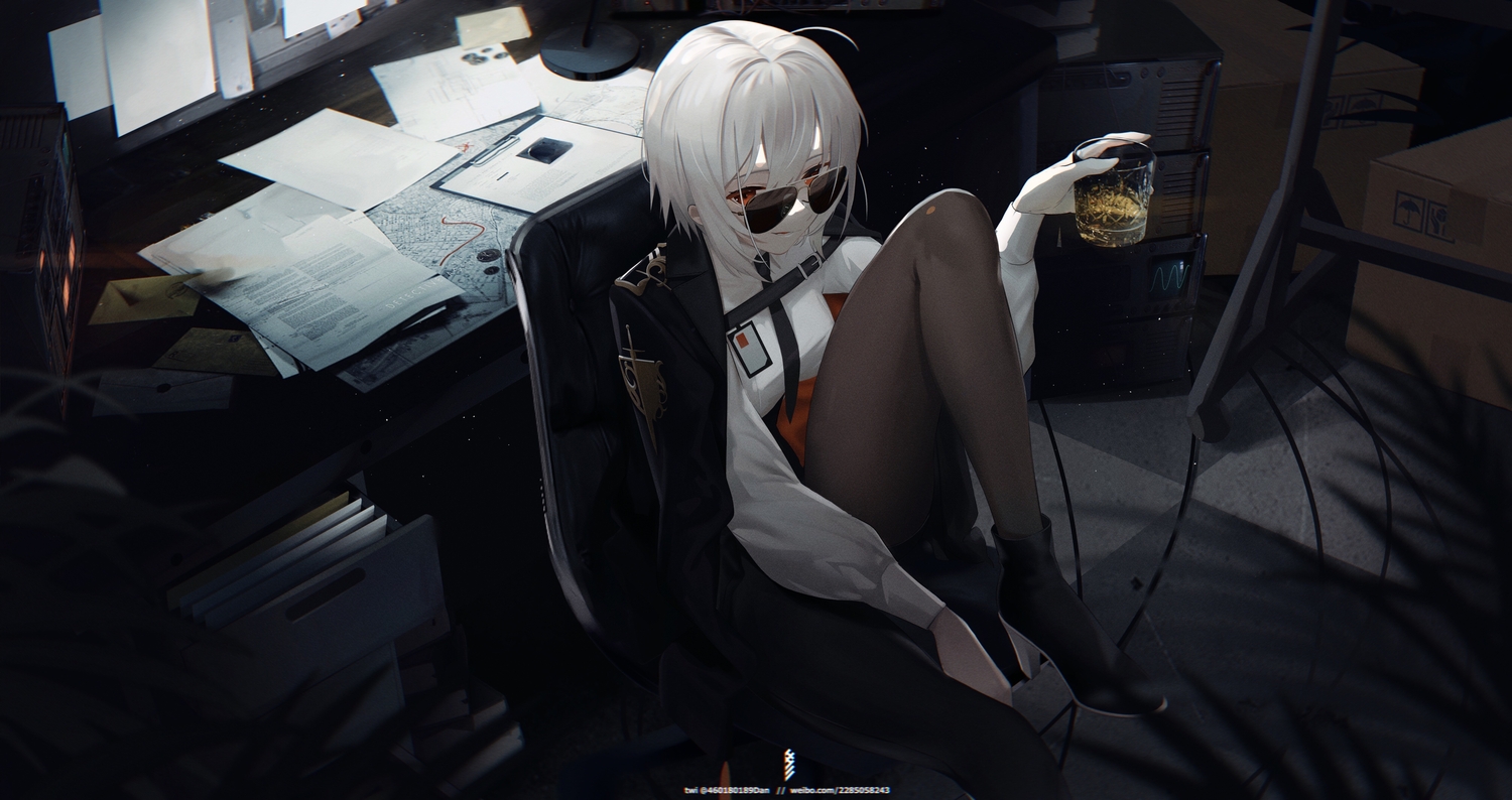 boots, cape, drink, igawa_hikaru, original, pantyhose, paper, red_eyes