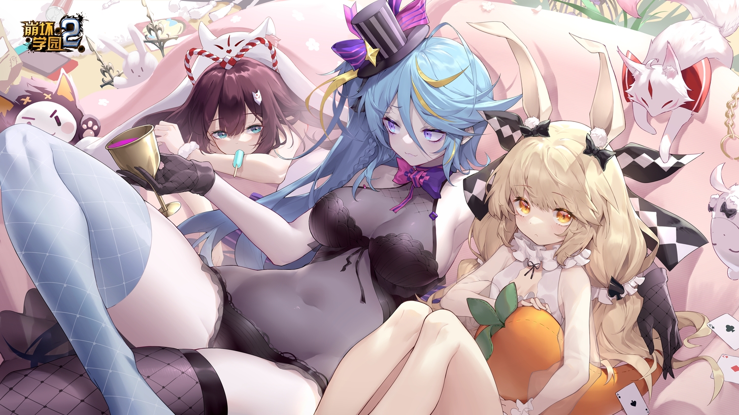 animal, animal_ears, bunny_ears, bunnygirl, fox, honkai_impact, honkai_(series), logo