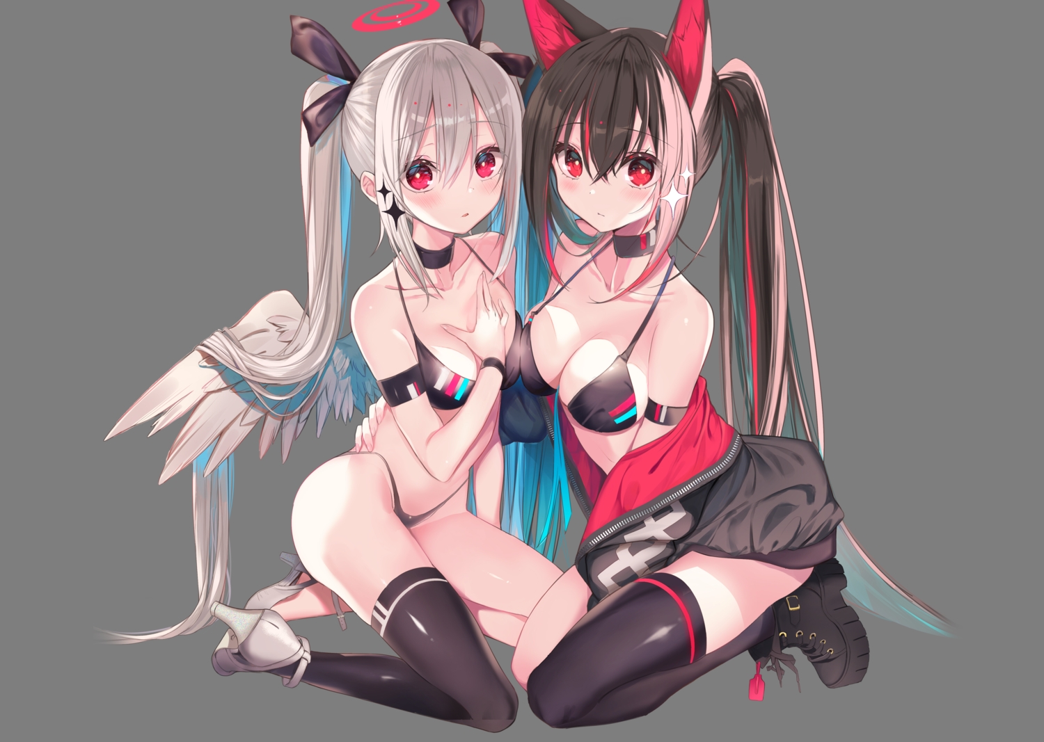 nekoboshi_sakko, original, transparent, wings