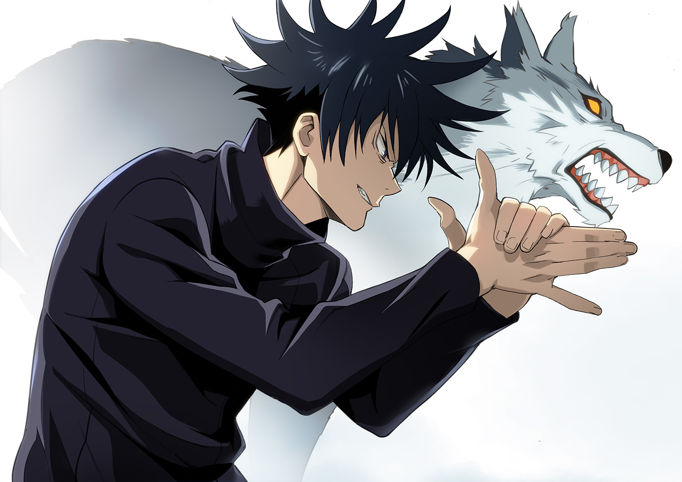 all_male, animal, black_hair, blue_eyes, close, fushiguro_megumi, jujutsu_kaisen, male