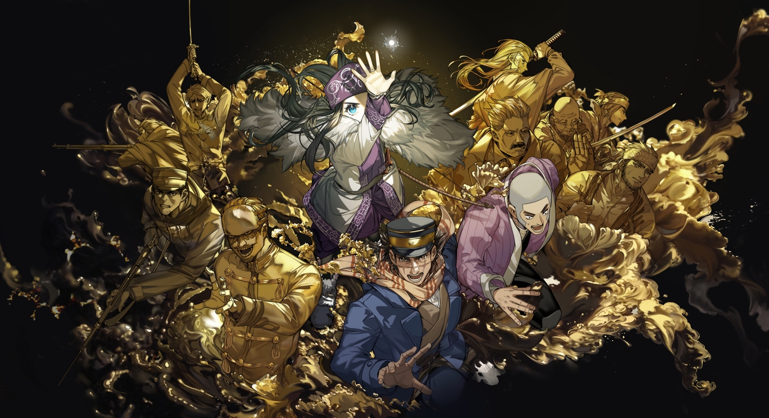 arlizi, asirpa, golden_kamuy, group, male, shiraishi_yoshitake, sugimoto_saichi