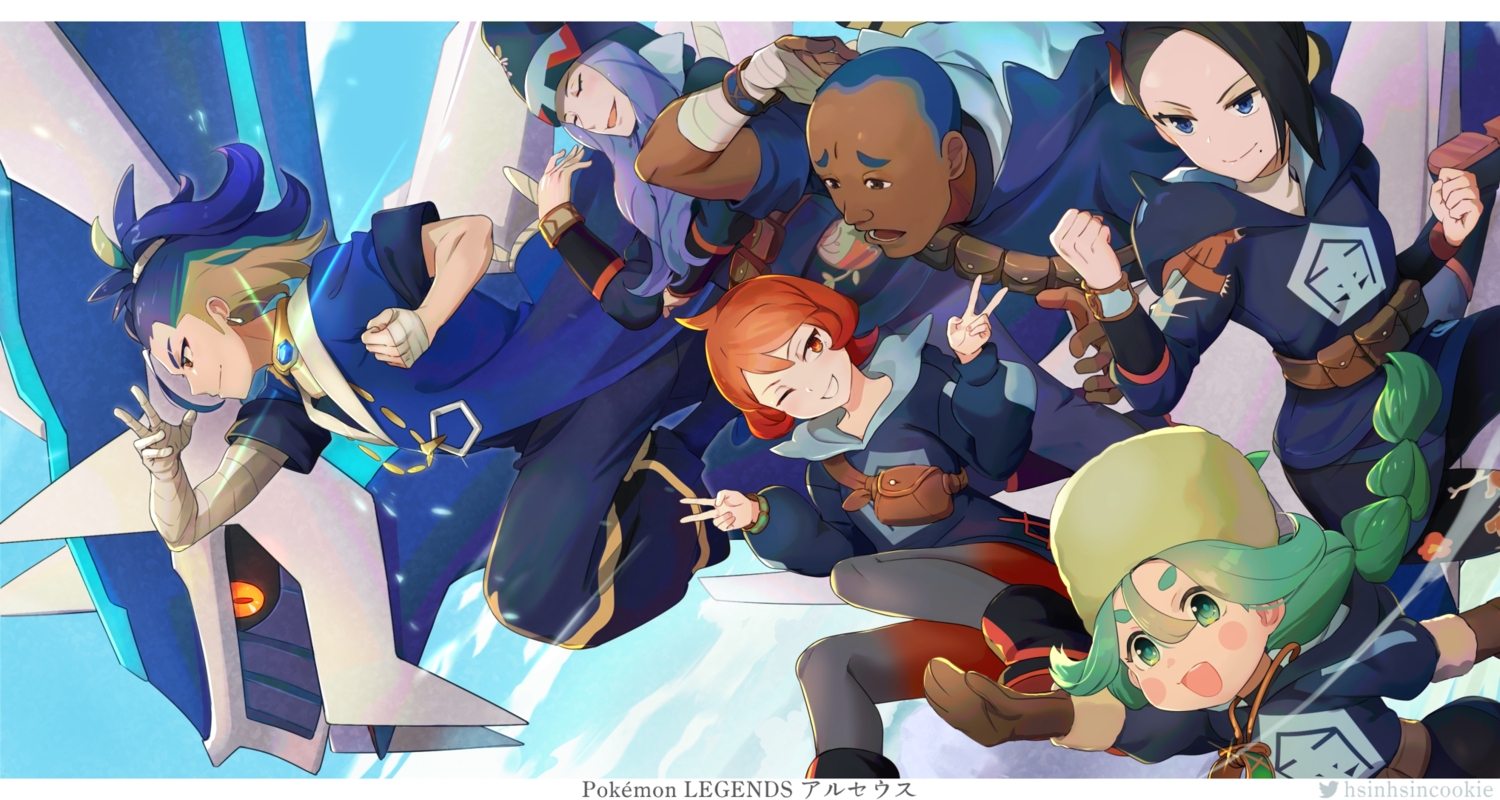 dialga, group, hinatsu_(pokemon), hsin, loli, male, pokemon, seki_(pokemon), susuki_(pokemon), tsubaki_(pokemon), wasabi_(pokemon), watermark, yone_(pokemon)