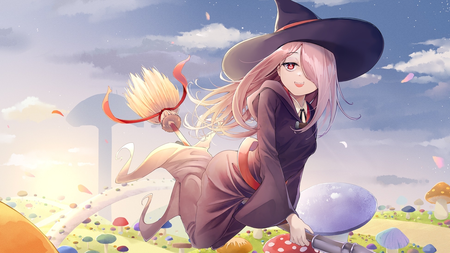 hat, kou_futoshi, little_witch_academia, sucy_manbavaran, witch, witch_hat