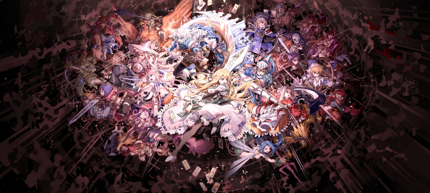 armor, bow_(weapon), hat, spear, sword, weapon, witch_hat, xiaonuo_(1906803064), yggdra_union, yggdra_yuril_artwaltz